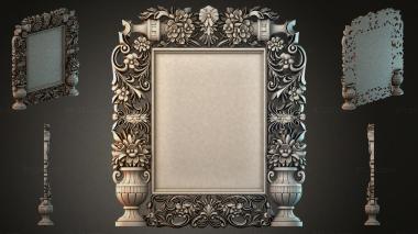Decorative frames, framing Mirror with carved classical frame and Ionic columns 3d model