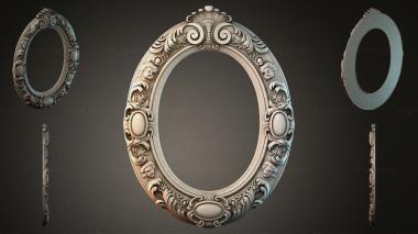 Decorative frames, framing Oval carved frame with acanthus leaves and cartouches 3d model