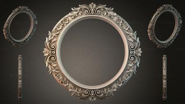 Decorative frames, framing Round frame with acanthus leaves and spirals 3d model