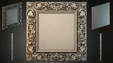 Decorative frames, framing Square frame with acanthus leaves and scrolls 3d model