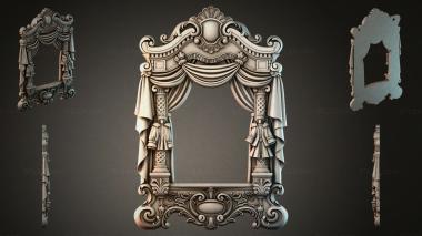 Decorative frames, framing Classic theater arch with drapery and columns 3d model