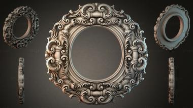 Decorative frames, framing Oval frame with volutes and acanthus leaves 3d model