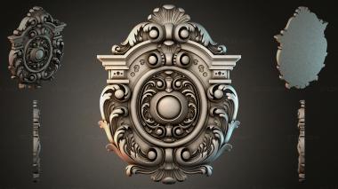 Round decor, rosettes Carved classic medallion with a round center and acanthus scrolls 3d model