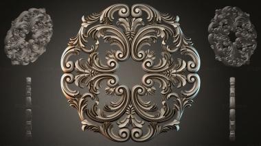 Round decor, rosettes Acanthus Ceiling Medallion with Scrolls 3d model
