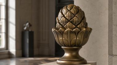 Finial 3d stl model of a cone / pommel for a post, file for CNC 3d model