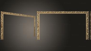 Headboard Frame with an openwork pattern of acanthus and curls 3d model