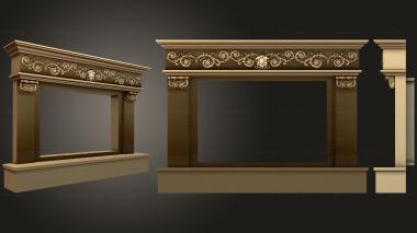 Headboard Fireplace portal from Botticino 3d model