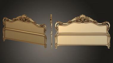 Headboard Headboard with roses 3d model
