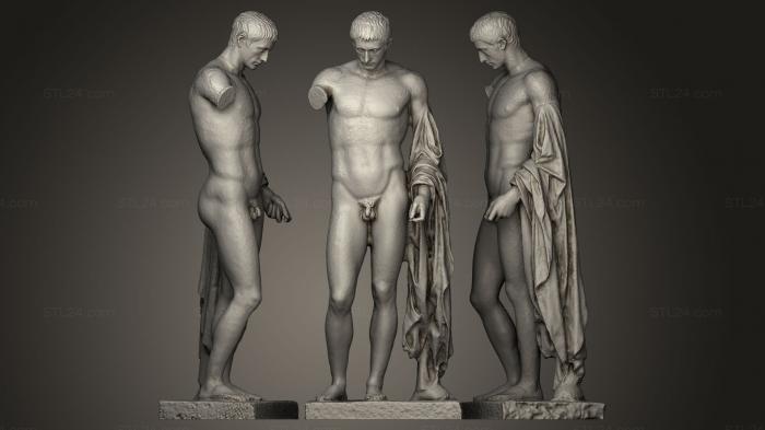 Статуи античные и исторические (Гермес Марцелл БЕЗ РУК, STKA_0308) 3D модель для ЧПУ станка