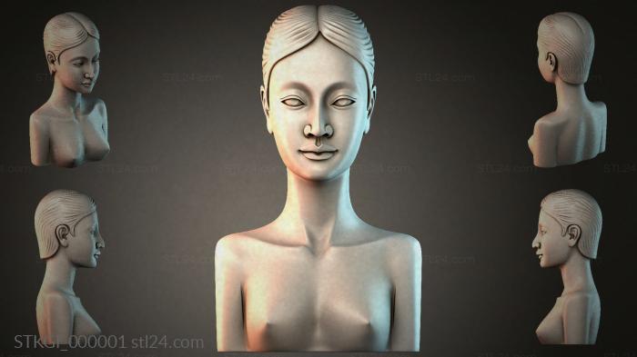 Статуэтки девушек (STKGI_000001) 3D модель для ЧПУ станка
