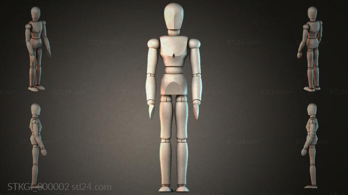 Статуэтки девушек (STKGI_000002) 3D модель для ЧПУ станка