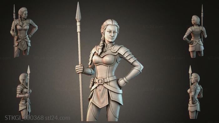 Статуэтки девушек (STKGI_000368) 3D модель для ЧПУ станка