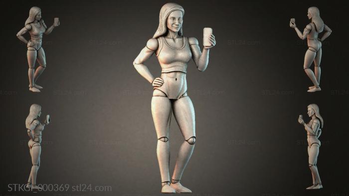 Статуэтки девушек (STKGI_000369) 3D модель для ЧПУ станка