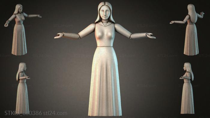 Статуэтки девушек (STKGI_000386) 3D модель для ЧПУ станка