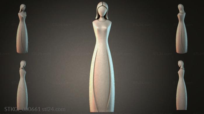 Статуэтки девушек (STKGI_000661) 3D модель для ЧПУ станка