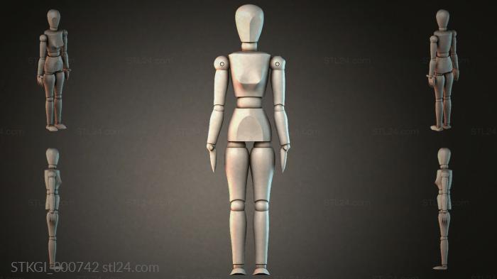 Статуэтки девушек (STKGI_000742) 3D модель для ЧПУ станка