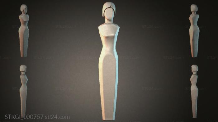 Статуэтки девушек (STKGI_000757) 3D модель для ЧПУ станка