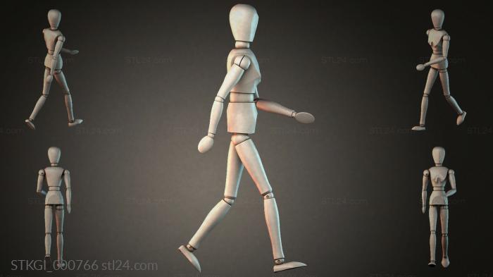 Статуэтки девушек (STKGI_000766) 3D модель для ЧПУ станка