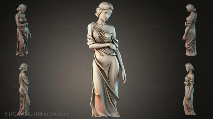 Статуэтки девушек (STKGI_000784) 3D модель для ЧПУ станка