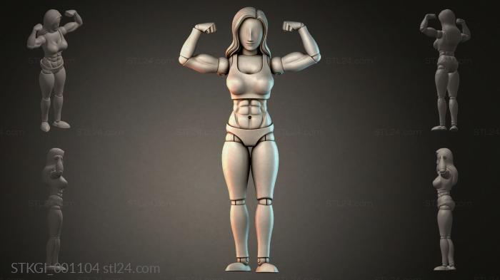 Статуэтки девушек (STKGI_001104) 3D модель для ЧПУ станка