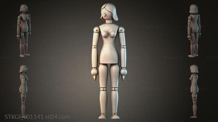 Статуэтки девушек (STKGI_001141) 3D модель для ЧПУ станка
