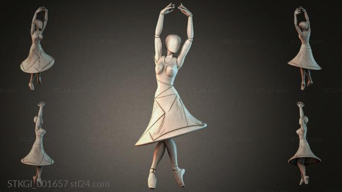 Статуэтки девушек (STKGI_001657) 3D модель для ЧПУ станка