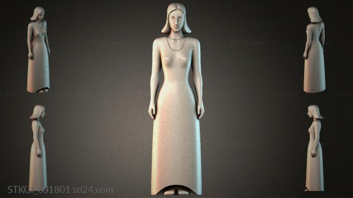 Статуэтки девушек (STKGI_001801) 3D модель для ЧПУ станка