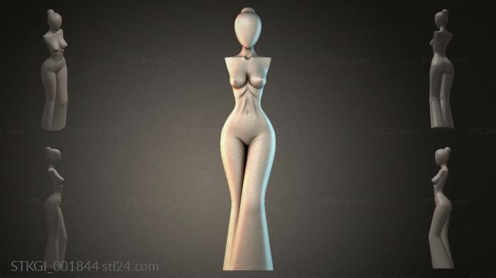 Статуэтки девушек (STKGI_001844) 3D модель для ЧПУ станка