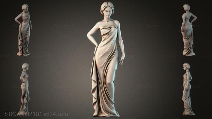 Статуэтки девушек (STKGI_002101) 3D модель для ЧПУ станка