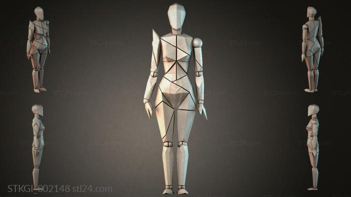 Статуэтки девушек (STKGI_002148) 3D модель для ЧПУ станка