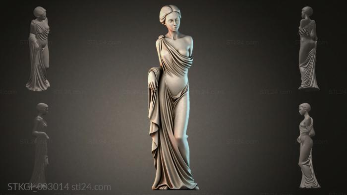 Статуэтки девушек (STKGI_003014) 3D модель для ЧПУ станка