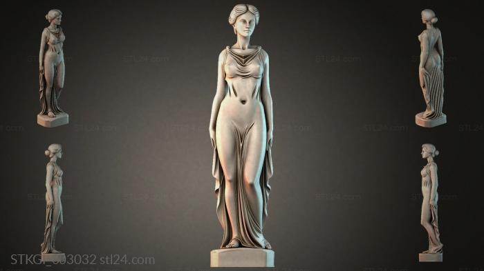 Статуэтки девушек (STKGI_003032) 3D модель для ЧПУ станка