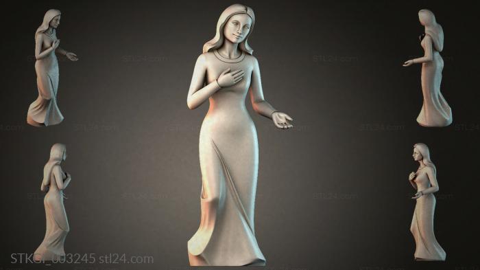 Статуэтки девушек (STKGI_003245) 3D модель для ЧПУ станка