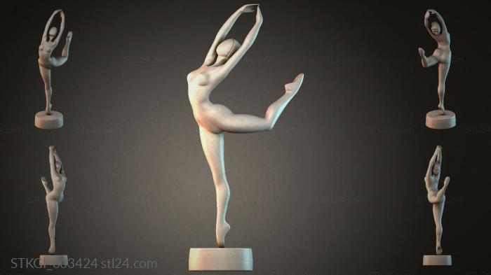 Статуэтки девушек (STKGI_003424) 3D модель для ЧПУ станка