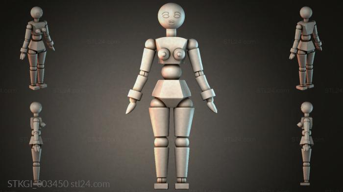 Статуэтки девушек (STKGI_003450) 3D модель для ЧПУ станка