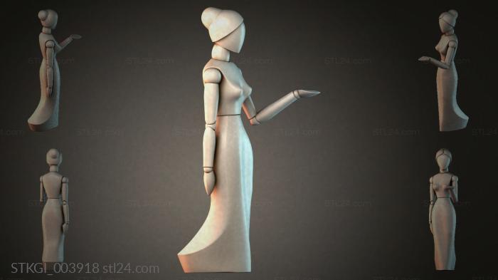 Статуэтки девушек (STKGI_003918) 3D модель для ЧПУ станка