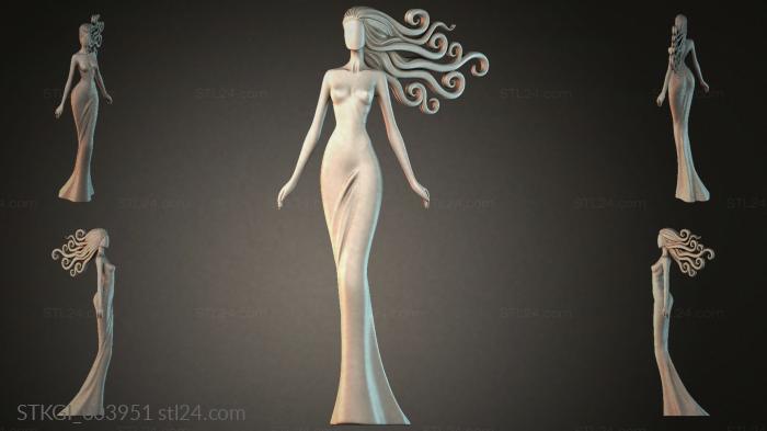 Статуэтки девушек (STKGI_003951) 3D модель для ЧПУ станка