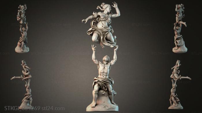 Статуэтки девушек (STKGI_004269) 3D модель для ЧПУ станка
