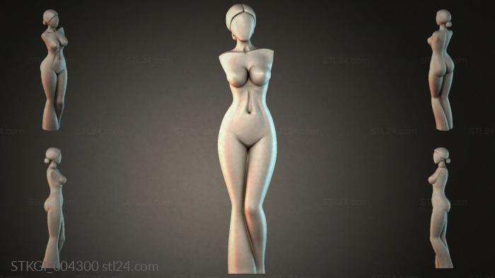 Статуэтки девушек (STKGI_004300) 3D модель для ЧПУ станка