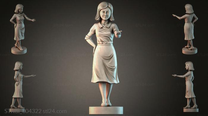 Статуэтки девушек (STKGI_004322) 3D модель для ЧПУ станка