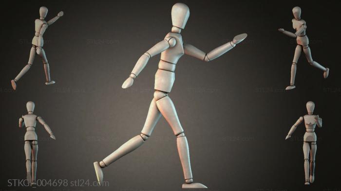 Статуэтки девушек (STKGI_004698) 3D модель для ЧПУ станка