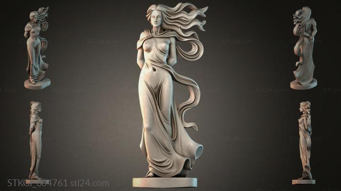 Статуэтки девушек (STKGI_004761) 3D модель для ЧПУ станка