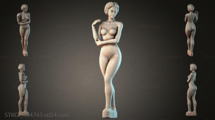 Статуэтки девушек (STKGI_004765) 3D модель для ЧПУ станка