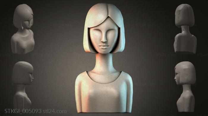 Статуэтки девушек (STKGI_005093) 3D модель для ЧПУ станка