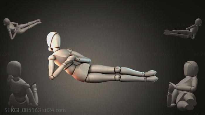 Статуэтки девушек (STKGI_005163) 3D модель для ЧПУ станка