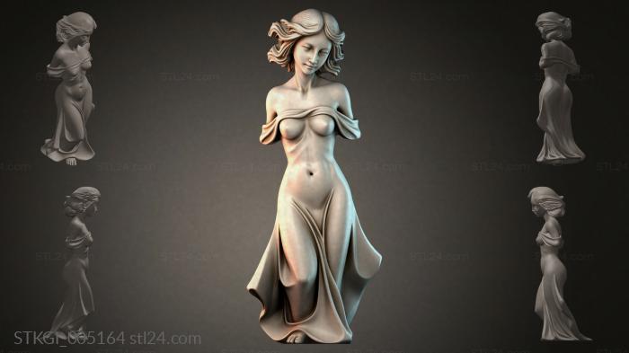 Статуэтки девушек (STKGI_005164) 3D модель для ЧПУ станка