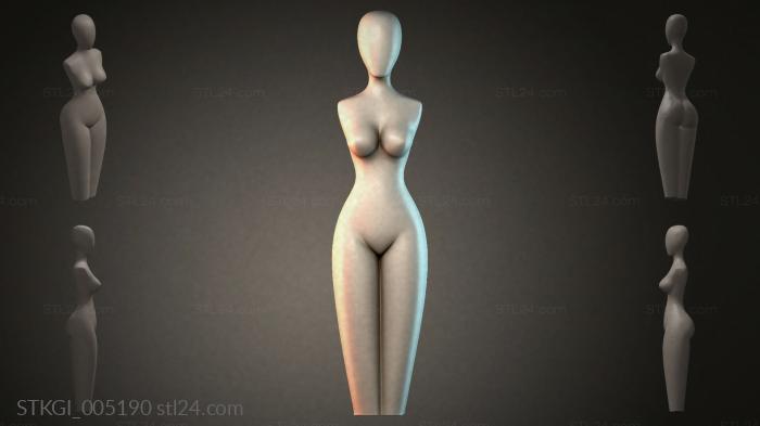 Статуэтки девушек (STKGI_005190) 3D модель для ЧПУ станка