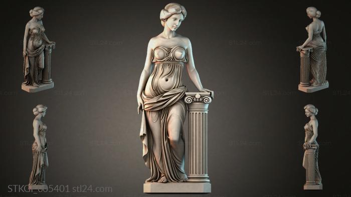 Статуэтки девушек (STKGI_005401) 3D модель для ЧПУ станка