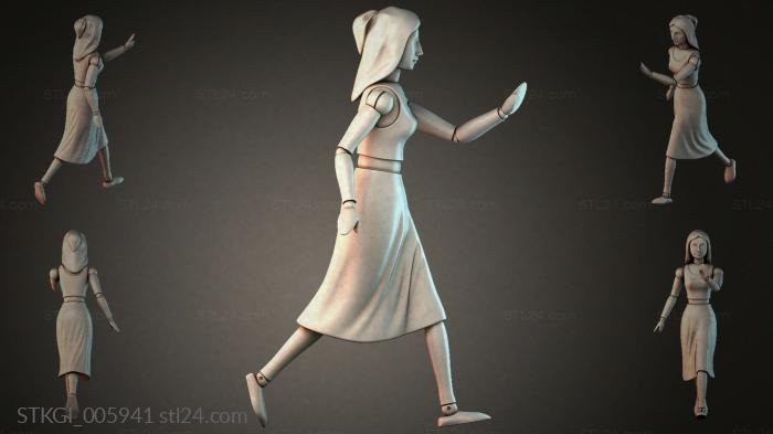 Статуэтки девушек (STKGI_005941) 3D модель для ЧПУ станка