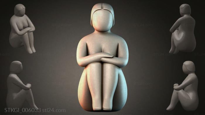 Статуэтки девушек (STKGI_006033) 3D модель для ЧПУ станка